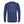 Back view of a comfortable long sleeve navy shirt featuring a minimalist tea-themed design promoting the Charleston Tea Garden and American Classic Tea.