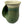 Handcrafted ceramic mug in earthy green and beige tones with a built-in hand warmer, perfect for enjoying American Classic Tea from the Charleston Tea Garden.