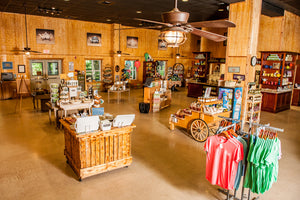 An image of a giftshop with unique tea gifts at Charleston Tea Garden in South Carolina. 