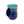 Ceramic handwarmer mug in deep blue and turquoise glaze with a curved pocket to warm hands while enjoying a hot beverage.